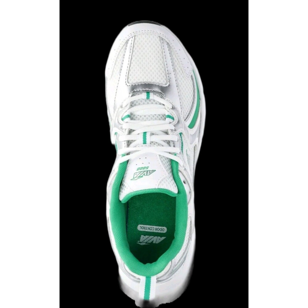 NWT Avia 5000 White Green Athletic Walking Running Sneakers Women's Size 8.5 W